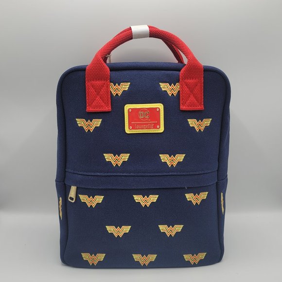 Loungefly Handbags - Loungefly Wonder Woman Icon Canvas Mini Backpack